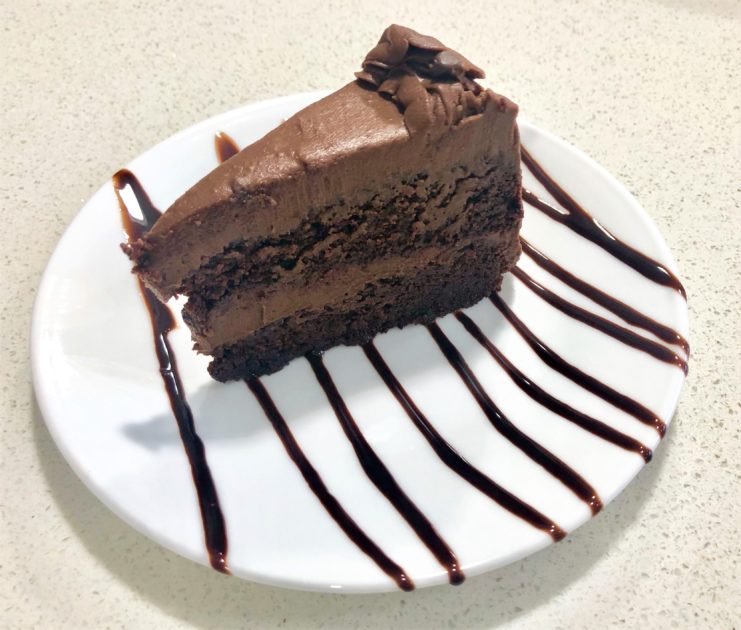 DairyFree, GlutenFree Chocolate Cake with Chocolate Frosting Close